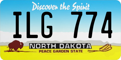 ND license plate ILG774