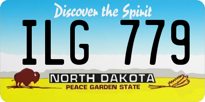 ND license plate ILG779