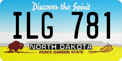 ND license plate ILG781