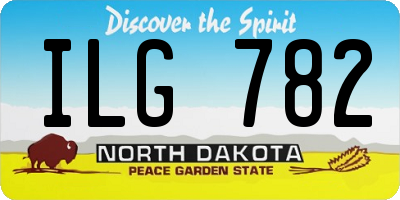 ND license plate ILG782