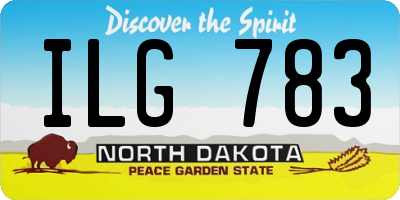 ND license plate ILG783