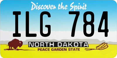 ND license plate ILG784