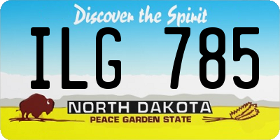 ND license plate ILG785