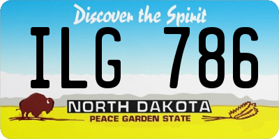 ND license plate ILG786