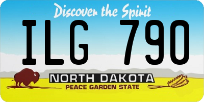 ND license plate ILG790