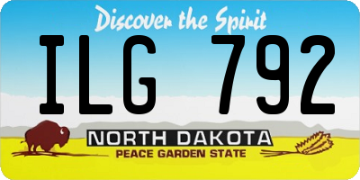 ND license plate ILG792