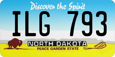 ND license plate ILG793