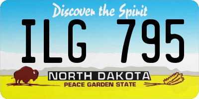 ND license plate ILG795