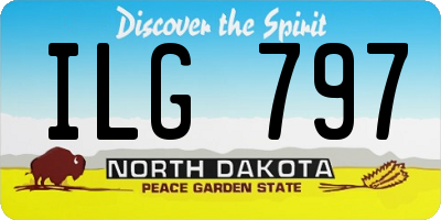 ND license plate ILG797