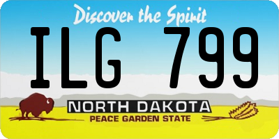 ND license plate ILG799