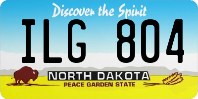 ND license plate ILG804