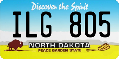 ND license plate ILG805
