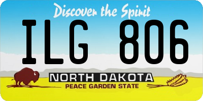 ND license plate ILG806
