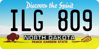 ND license plate ILG809