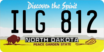 ND license plate ILG812