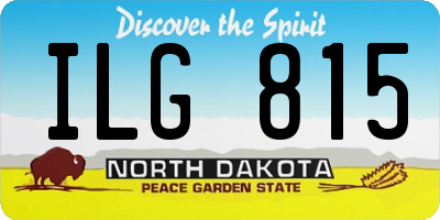 ND license plate ILG815