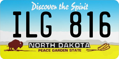 ND license plate ILG816