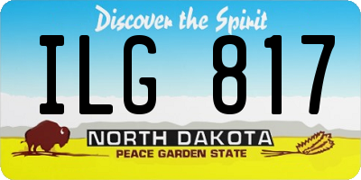 ND license plate ILG817