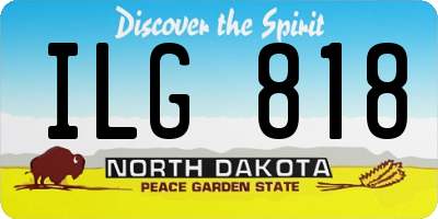 ND license plate ILG818