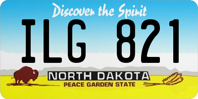 ND license plate ILG821