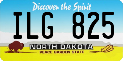 ND license plate ILG825