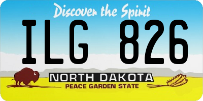 ND license plate ILG826