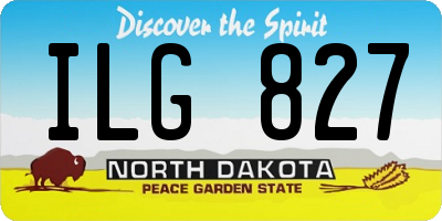 ND license plate ILG827