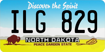 ND license plate ILG829