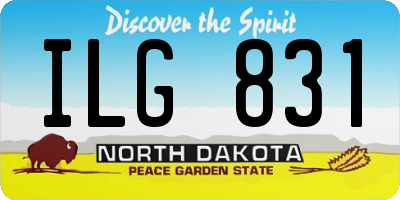 ND license plate ILG831