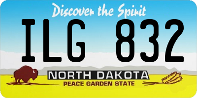 ND license plate ILG832