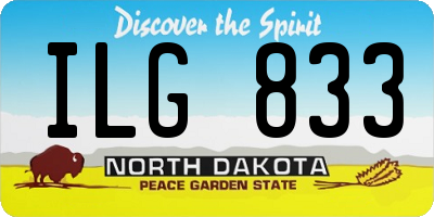 ND license plate ILG833