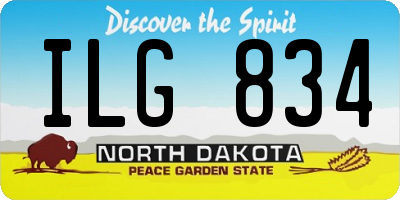 ND license plate ILG834