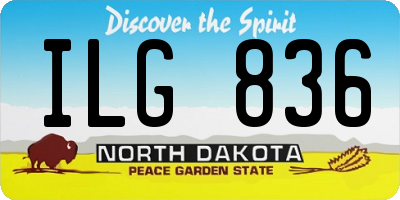 ND license plate ILG836