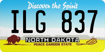 ND license plate ILG837