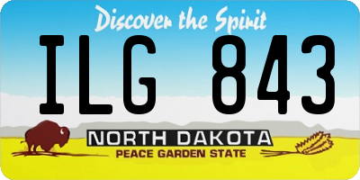ND license plate ILG843