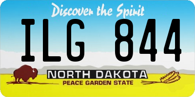 ND license plate ILG844