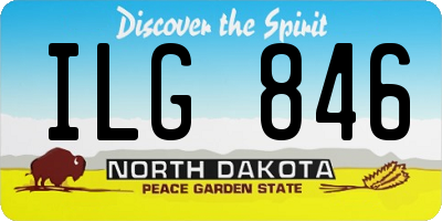 ND license plate ILG846