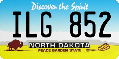 ND license plate ILG852