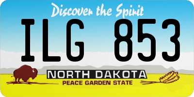 ND license plate ILG853