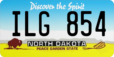 ND license plate ILG854