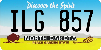 ND license plate ILG857