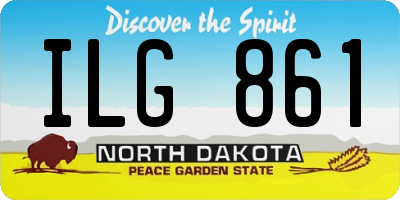 ND license plate ILG861