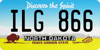 ND license plate ILG866