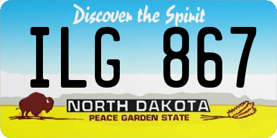 ND license plate ILG867