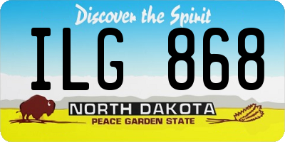ND license plate ILG868