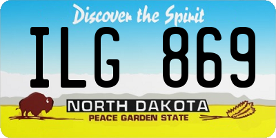 ND license plate ILG869
