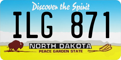 ND license plate ILG871