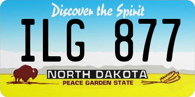 ND license plate ILG877