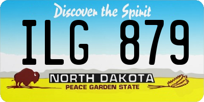 ND license plate ILG879