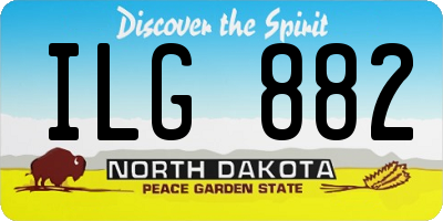 ND license plate ILG882